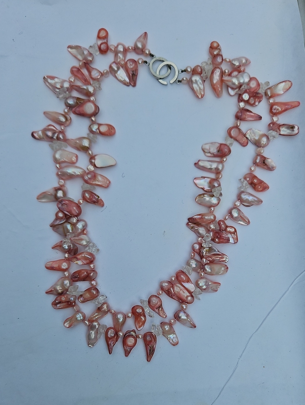 Handcrafted Pink Freshwater Pearl Necklace - Unbranded